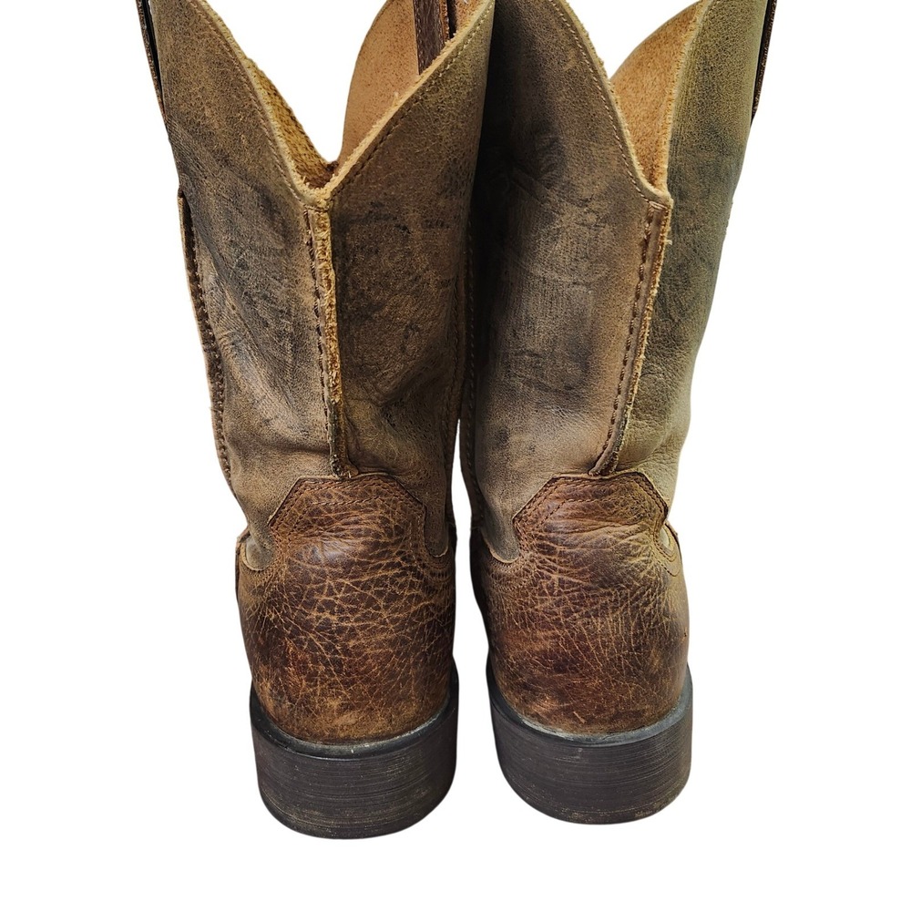 Ariat Rambler Mens‎ Brown Distressed Leather Square Toe Western Boots 13 D - Picture 11 of 12